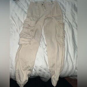 Beige Cargo Pants